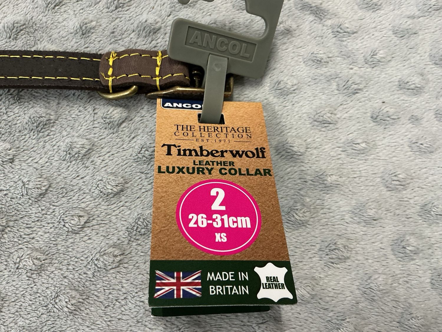 Halsband Timberwolf XS 26-31cm echt leder bruin