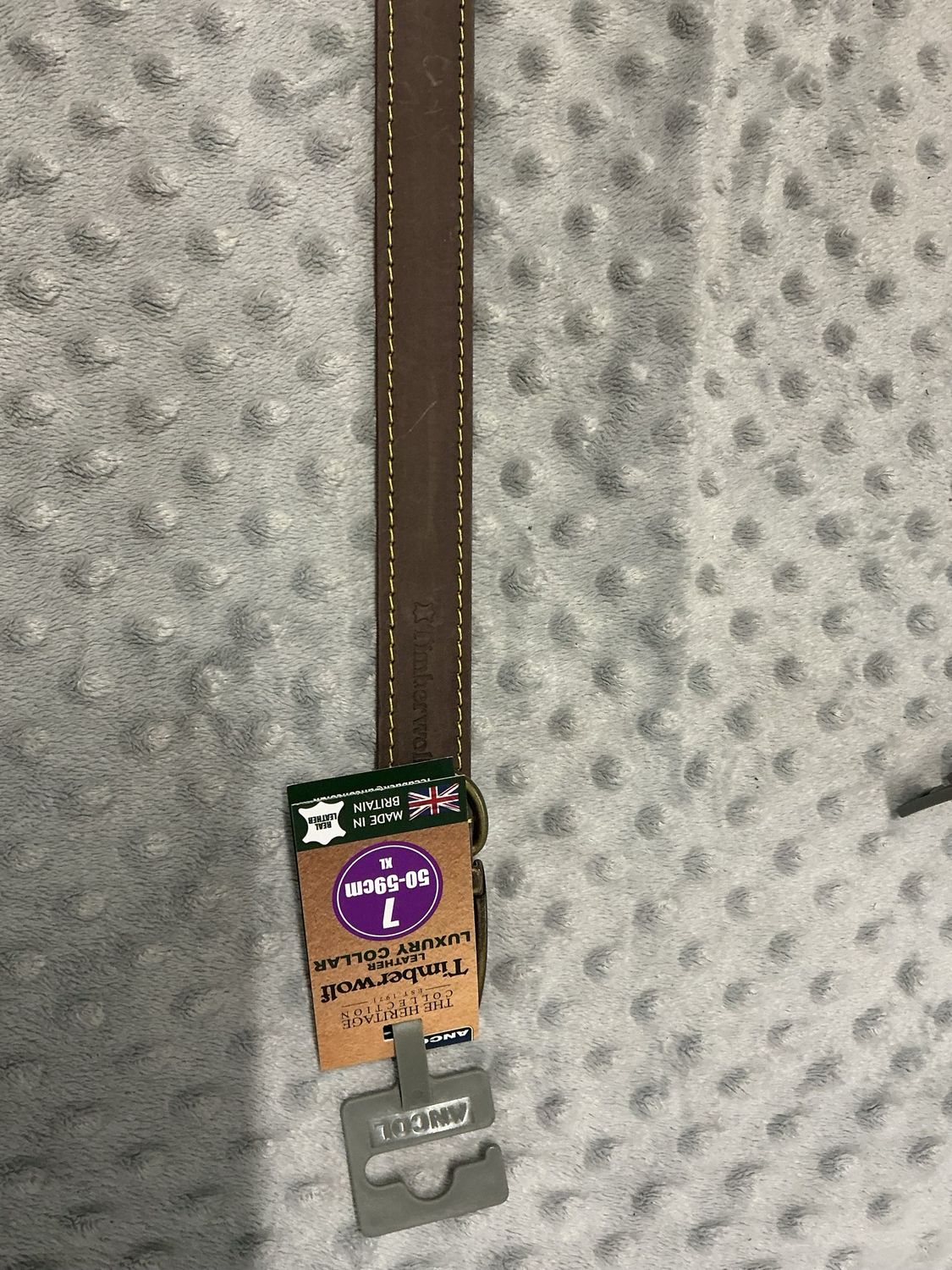 Halsband Timberwolf XL 50-59cm echt leder bruin