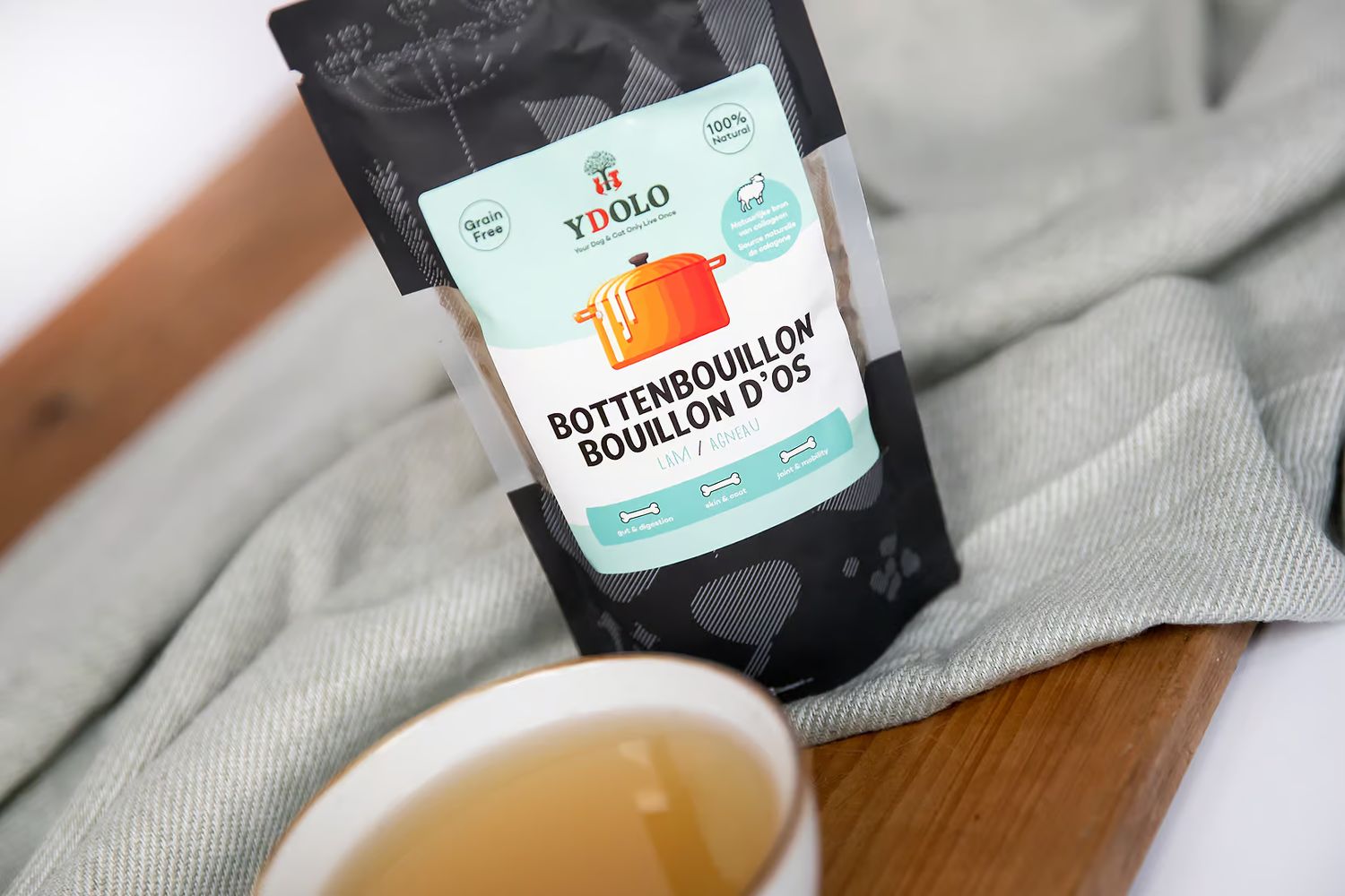 Ydolo bottenbouillon Lam naturel zonder granen