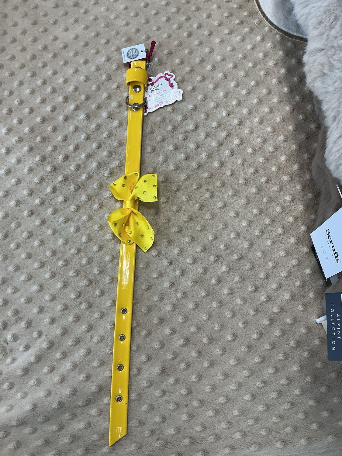 Halsband geel 45cm met *swaroski kristallen *