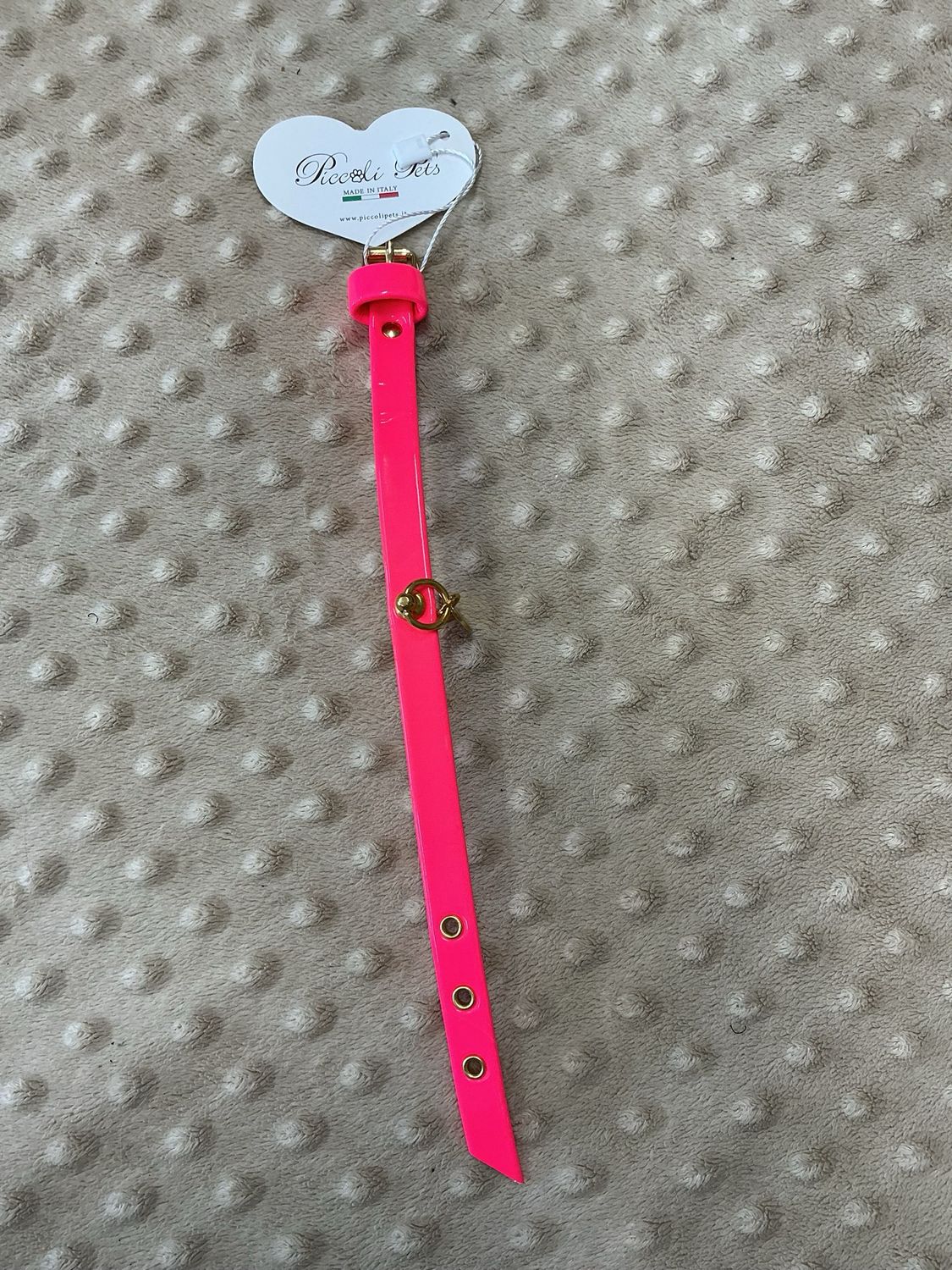 Halsband Fluo roze 25 cm Piccoli Pets
