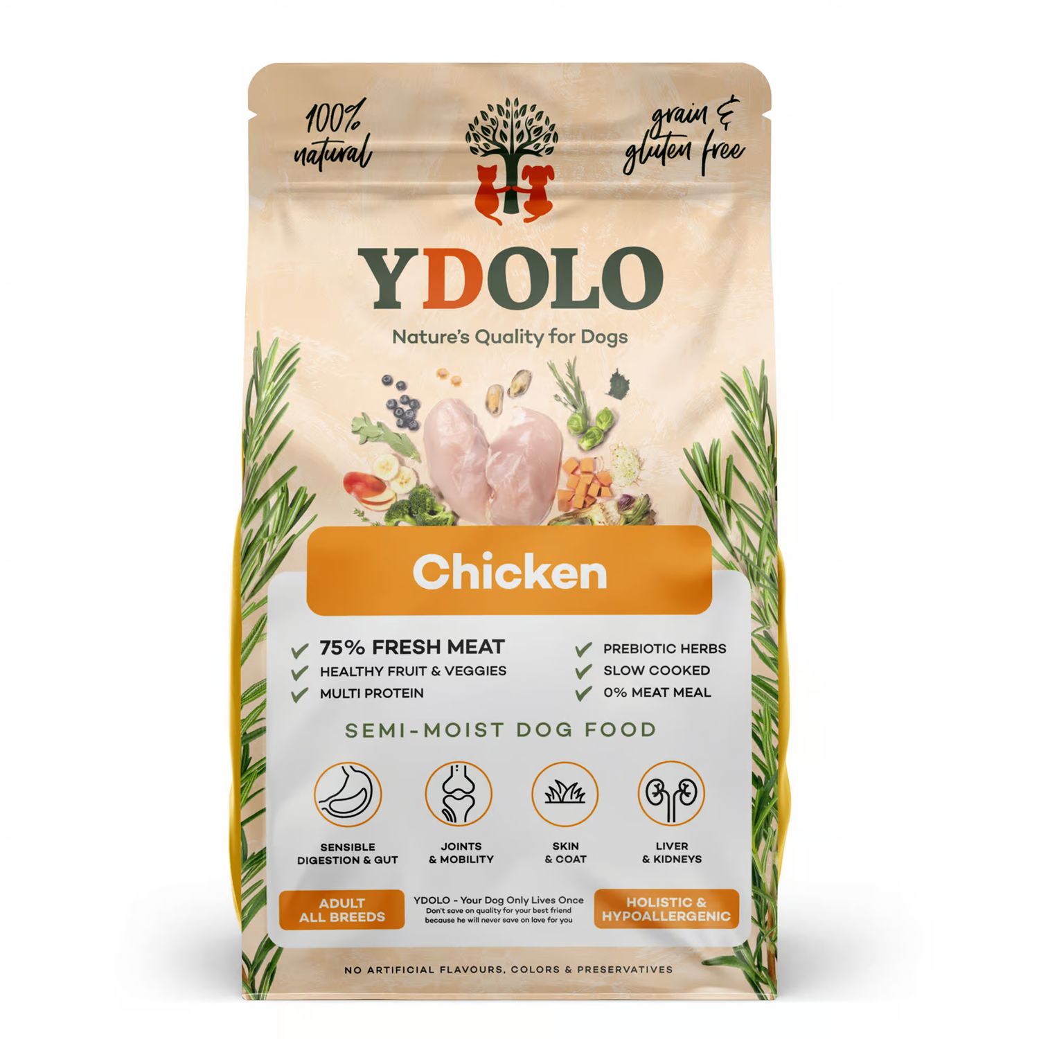 Ydolo korrels met kip 10kg