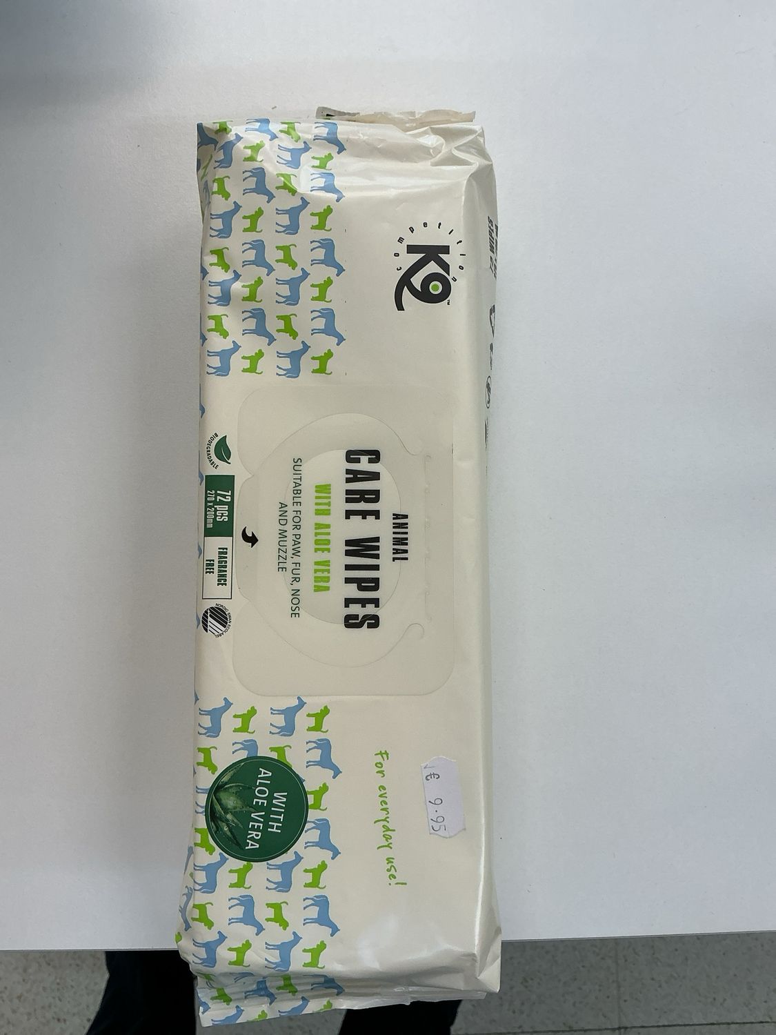 K9 animal care wipes met aloe vera 72 stuks 270x200mm