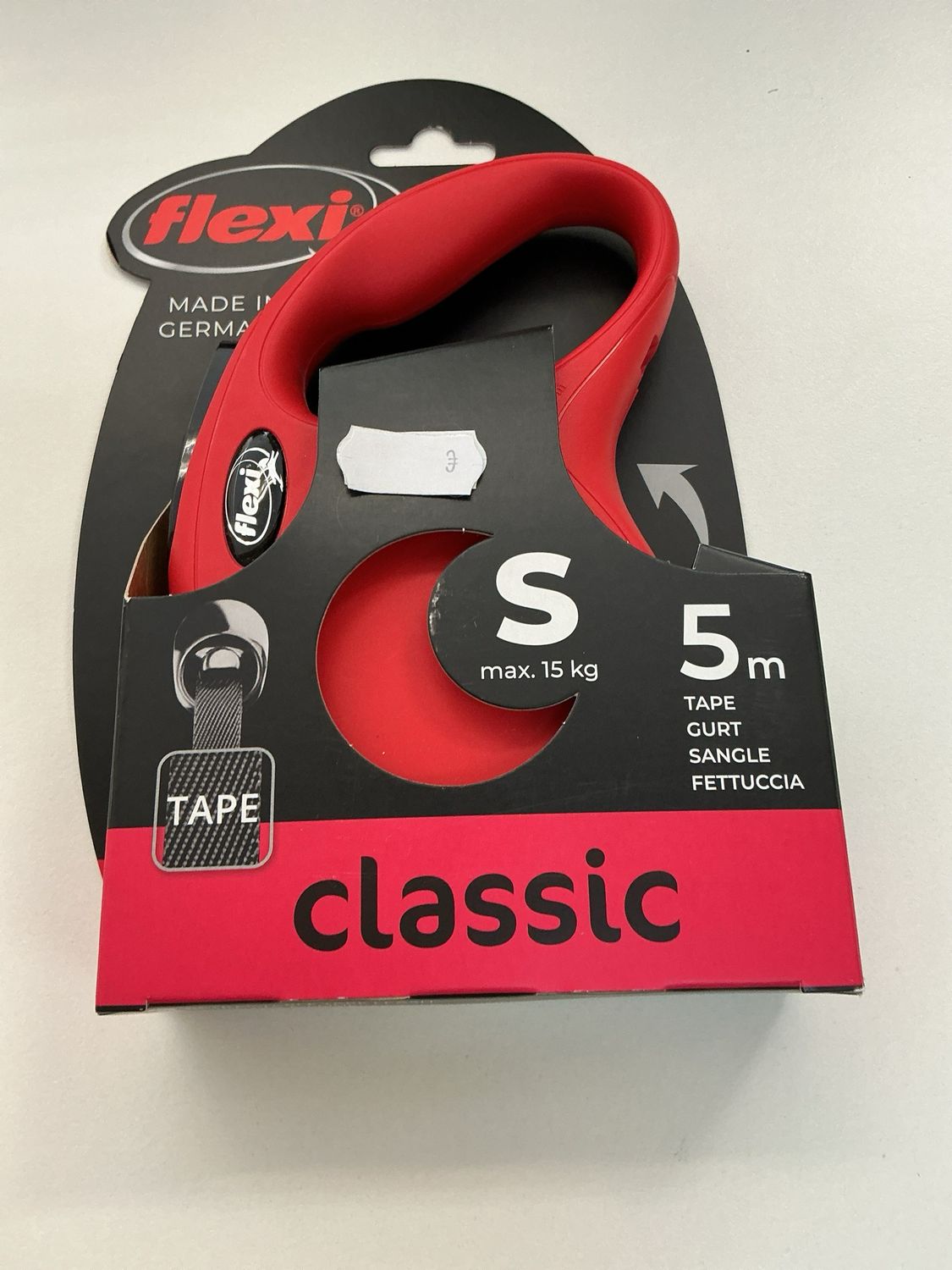 Flexi classic 5 meter Small rood