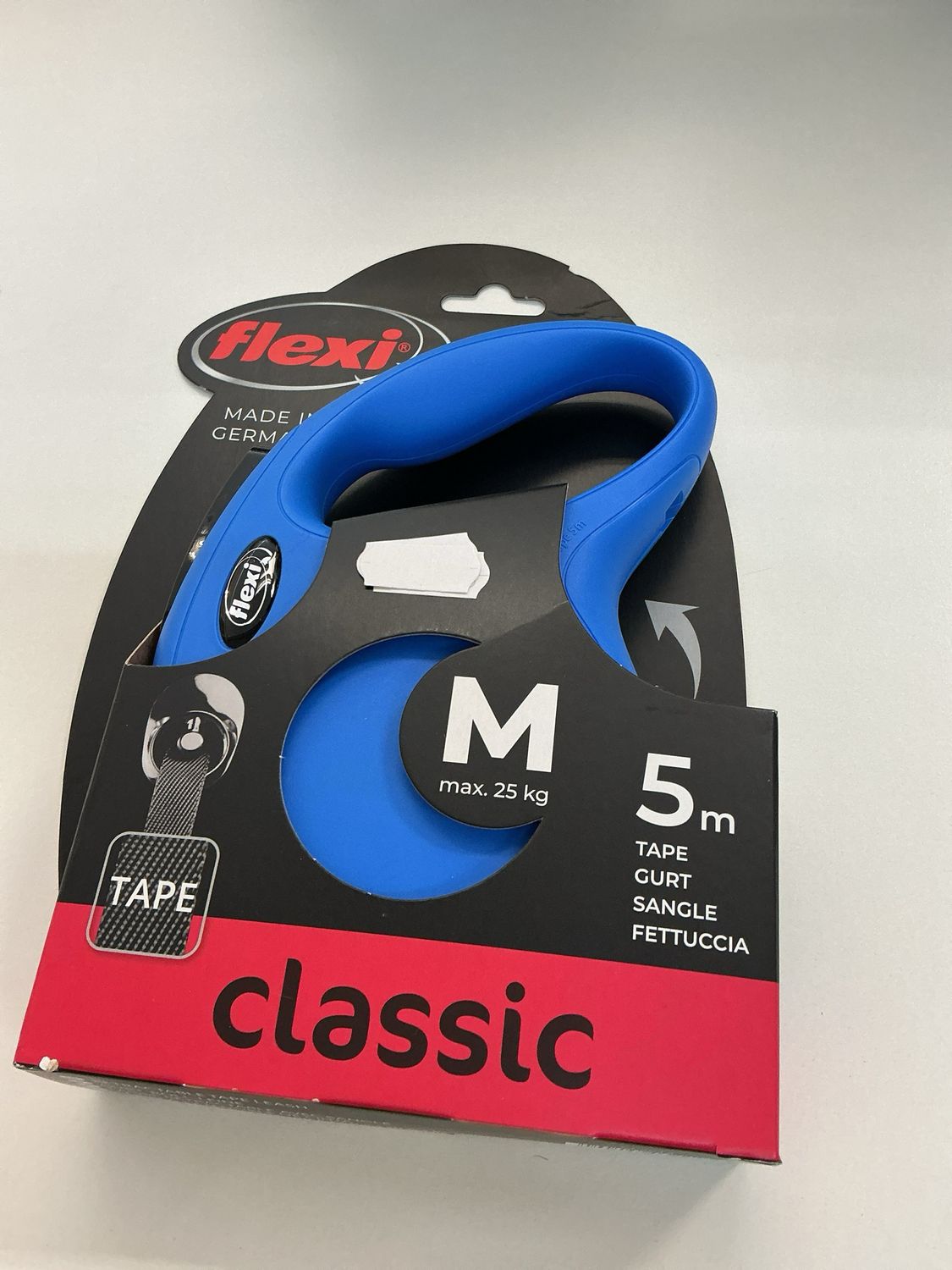 Flexi blauw M classic 5 meter