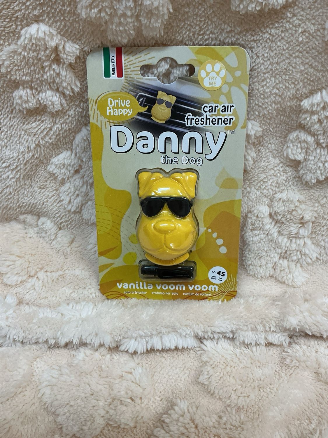 Danny the dog car air freshener vanilla voom voom