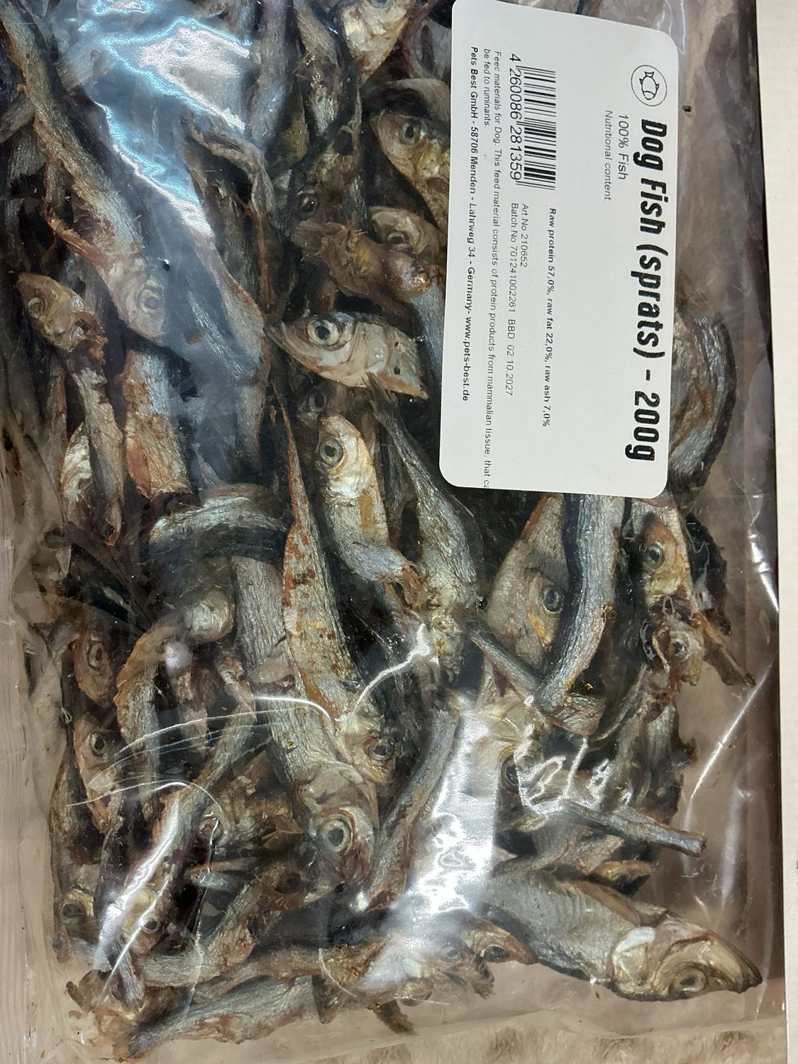 Pets best sprotjes 200 g 100% vis