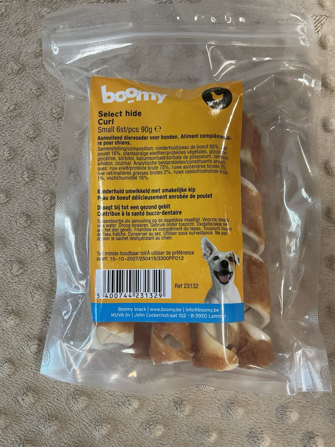 Boomy runderhuid omwikkeld met kip small 6st/pakje