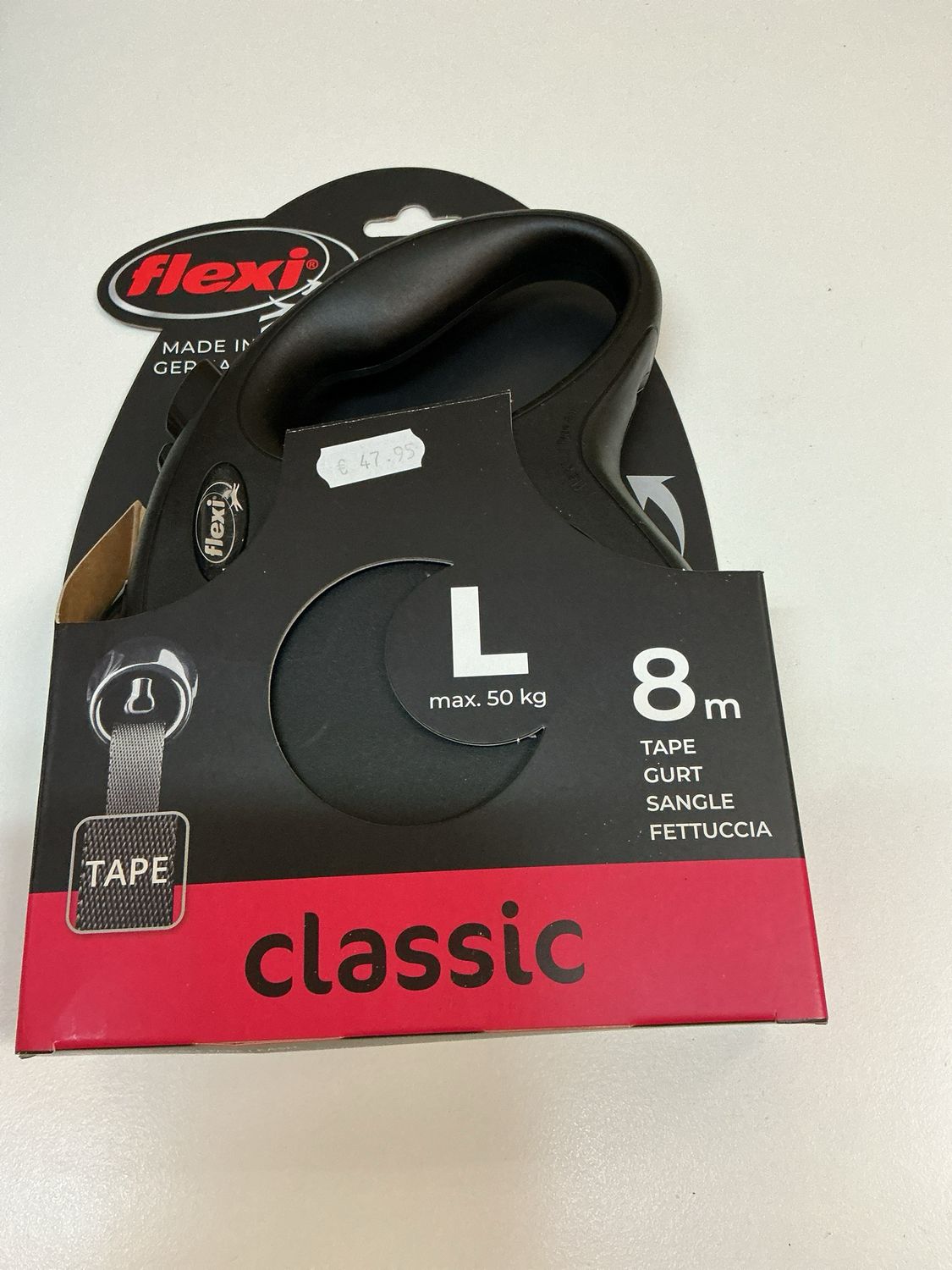 Flexi L 8 meter zwart