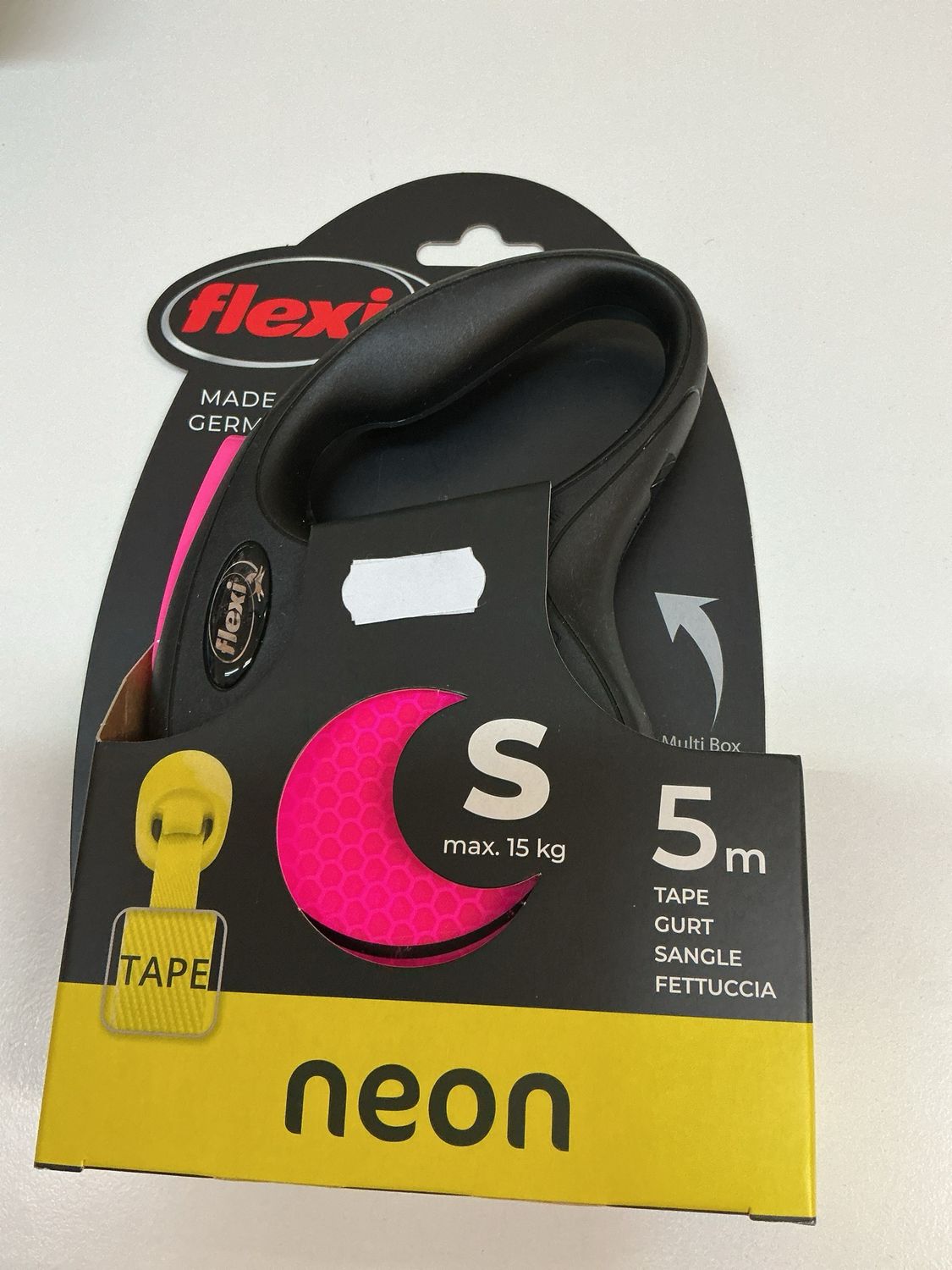 Flexi S neon roze 5 meter