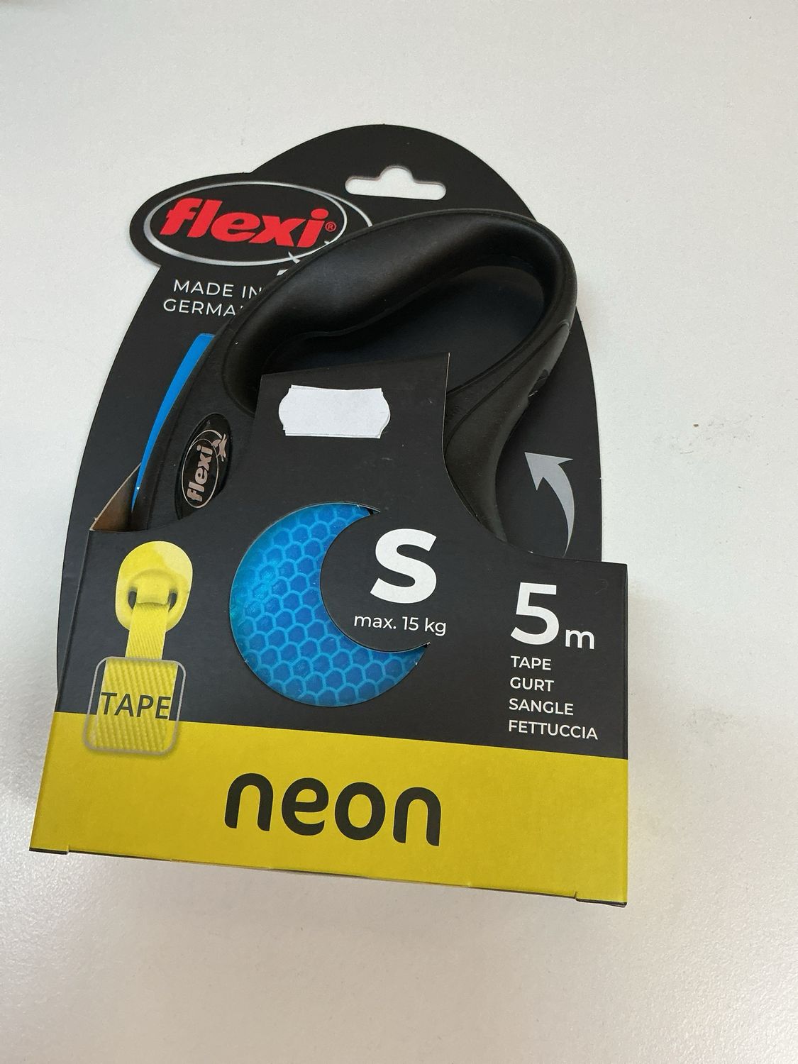 Flexi neon blauw 5 meter