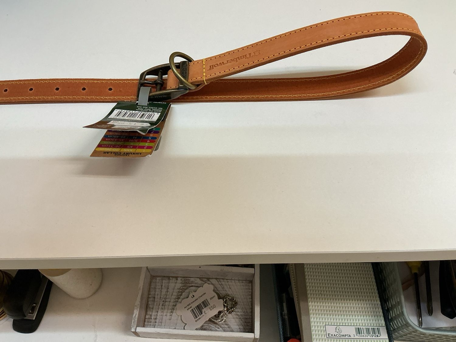 Timber wolf halsband maat 7