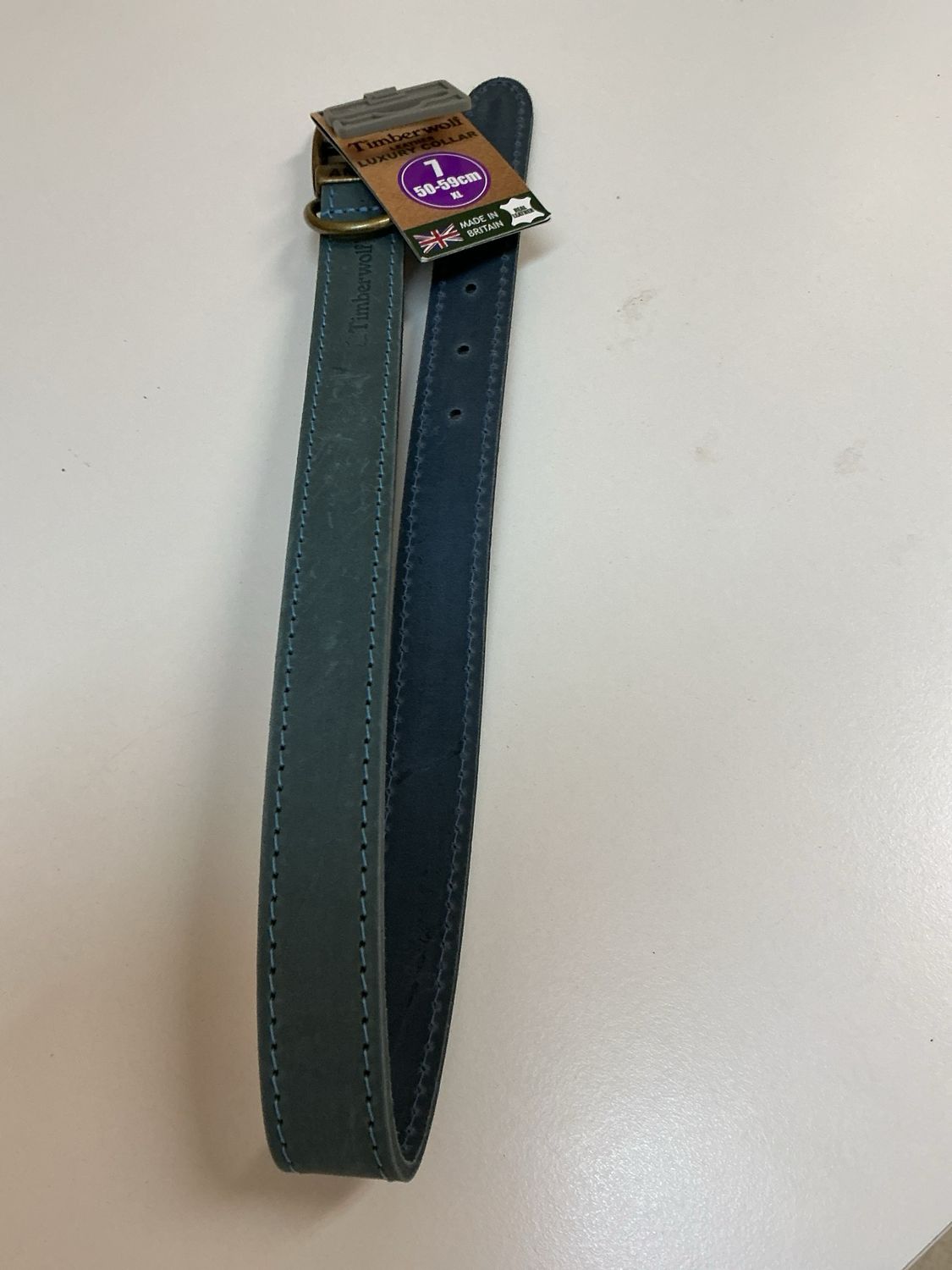 Halsband Timberwolf maat 7 blauw