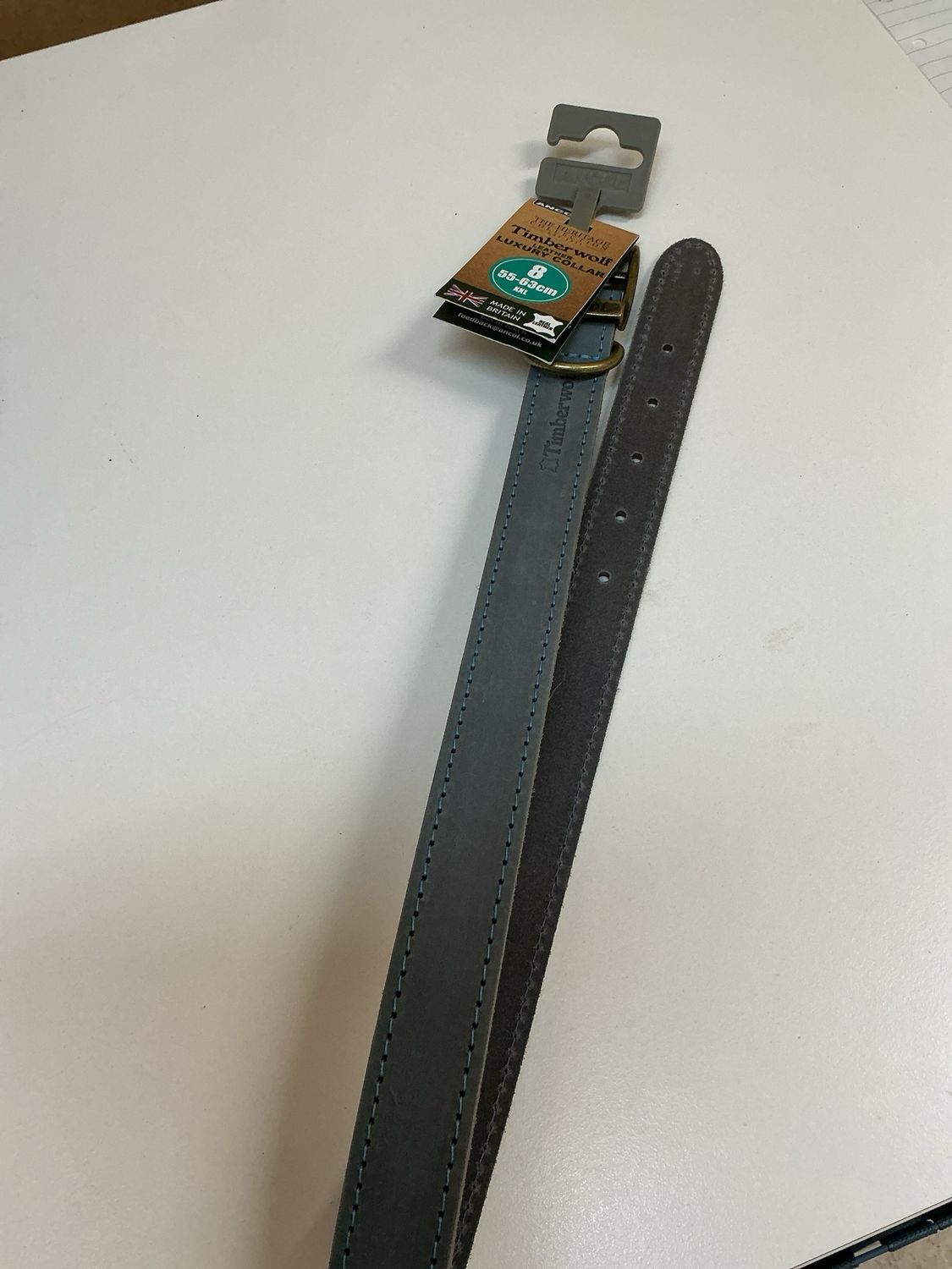Halsband Timberwolf maat 8 blauw