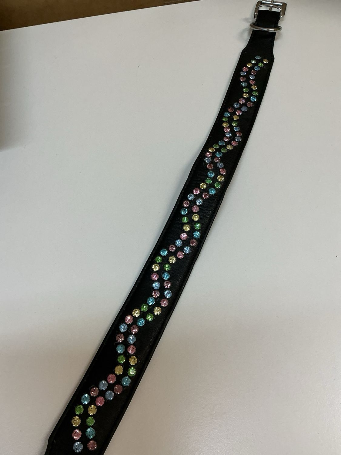 Lederen halsband  50 cm