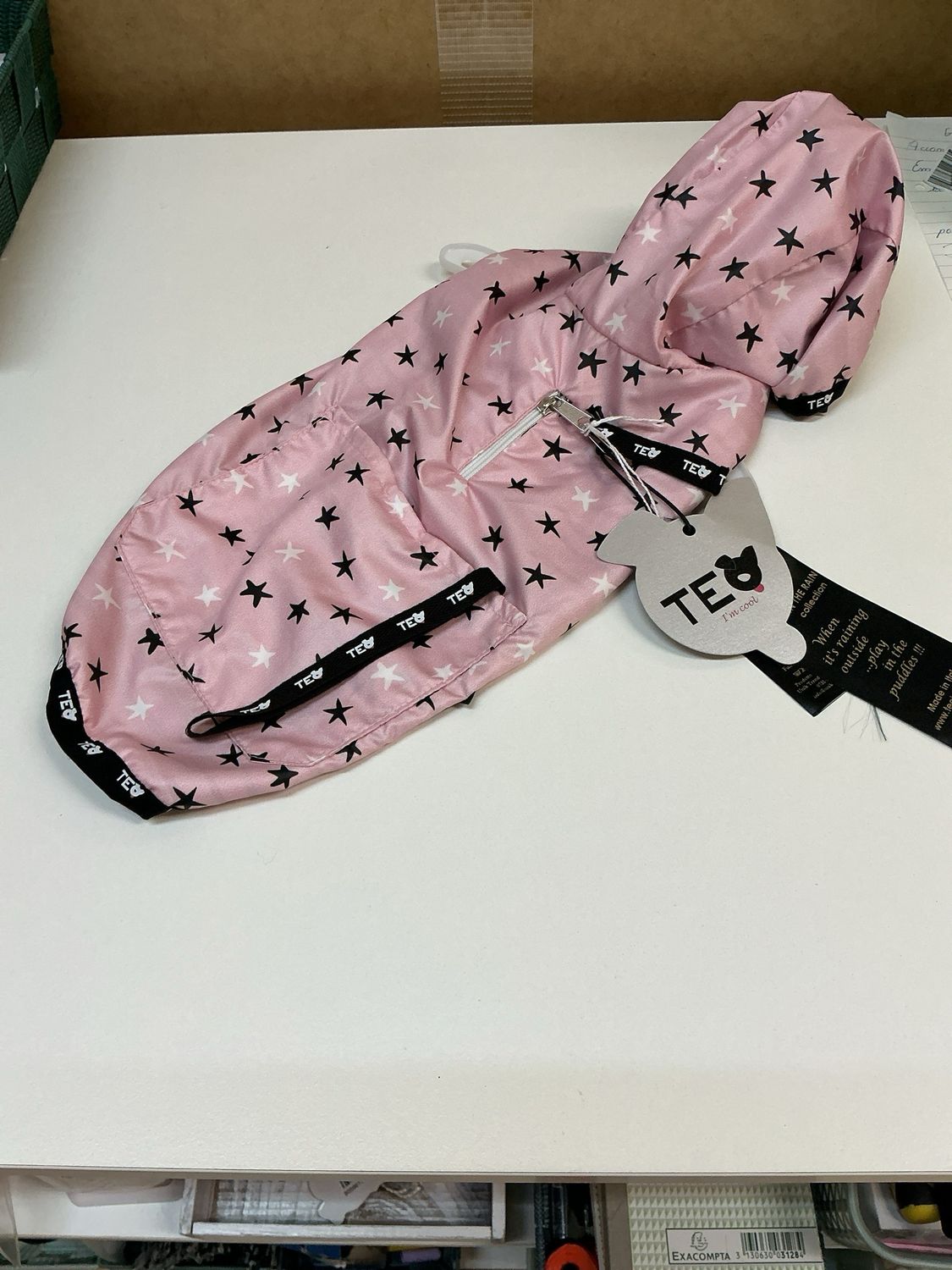 Regenjas roze 38 cm