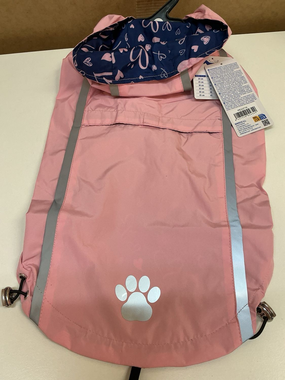 Nayeco regenjas roze met voering maar40