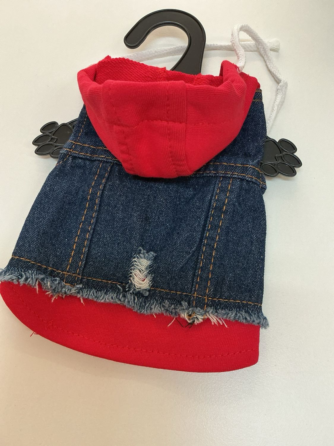 Jeans vest met kap XS