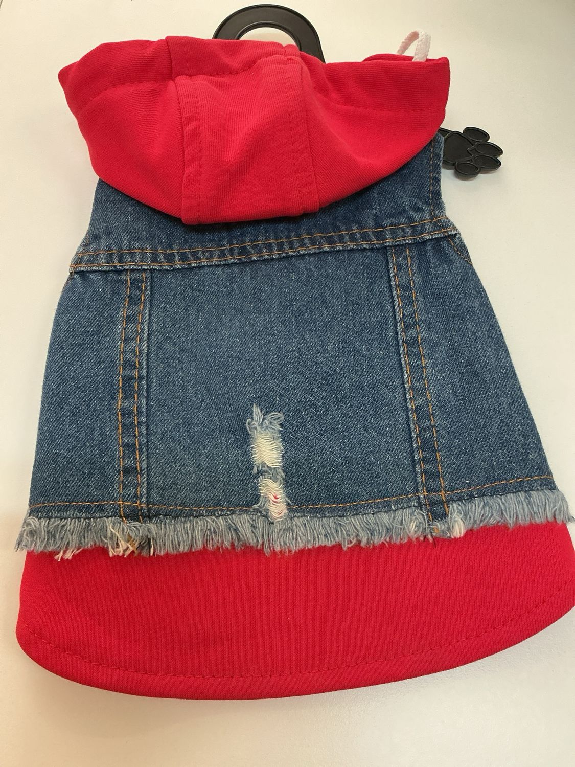 Jeans vest met kap M