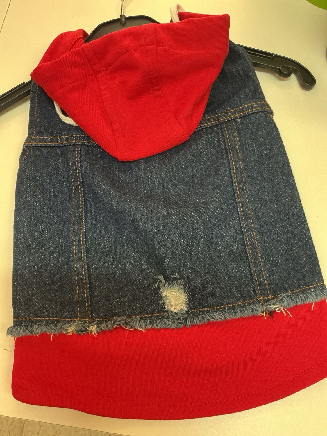 Jeans vest  met kap