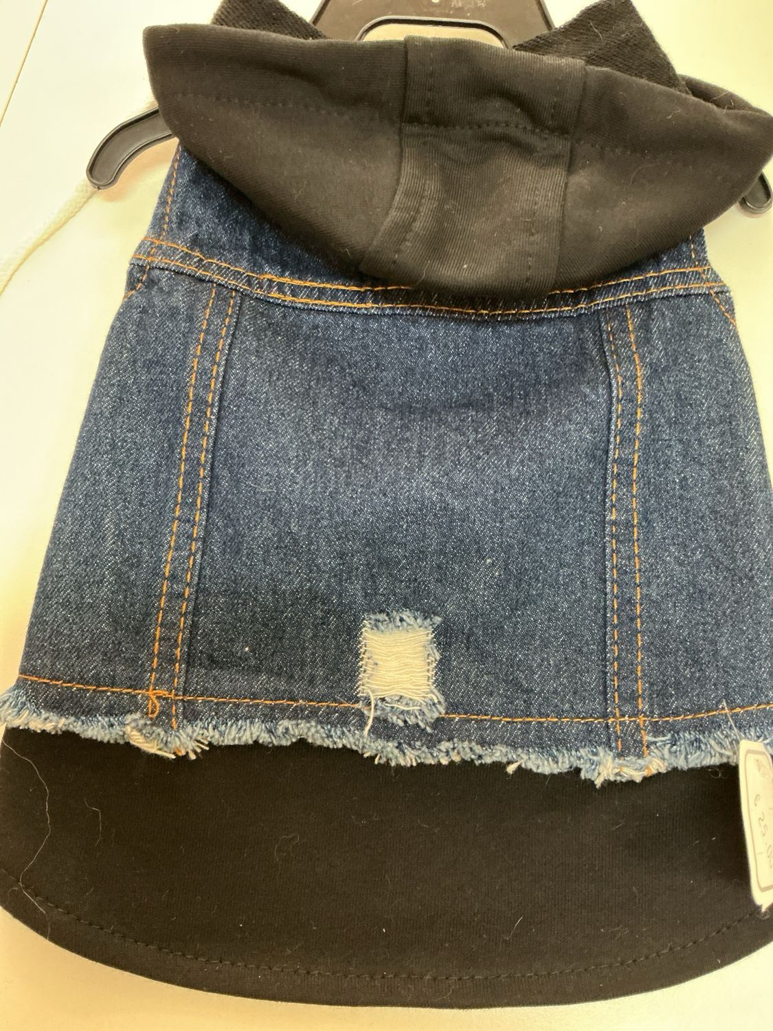 Jeans vest met kap