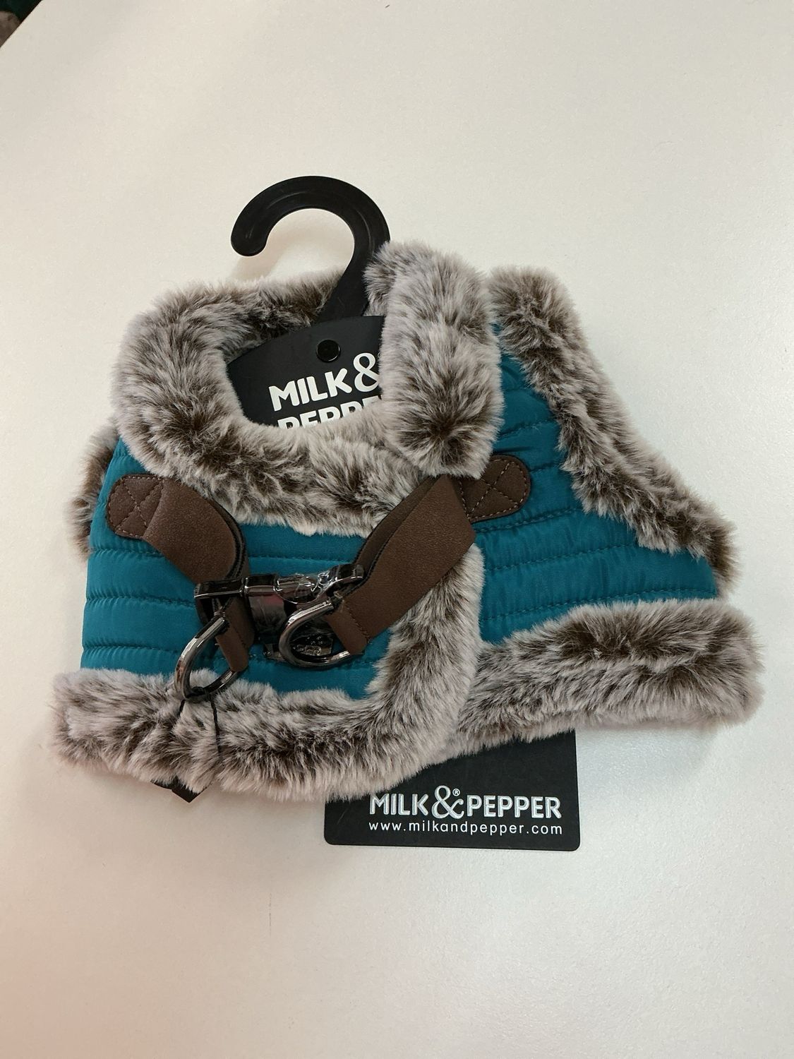 Winterjas Milk &amp; pepper
