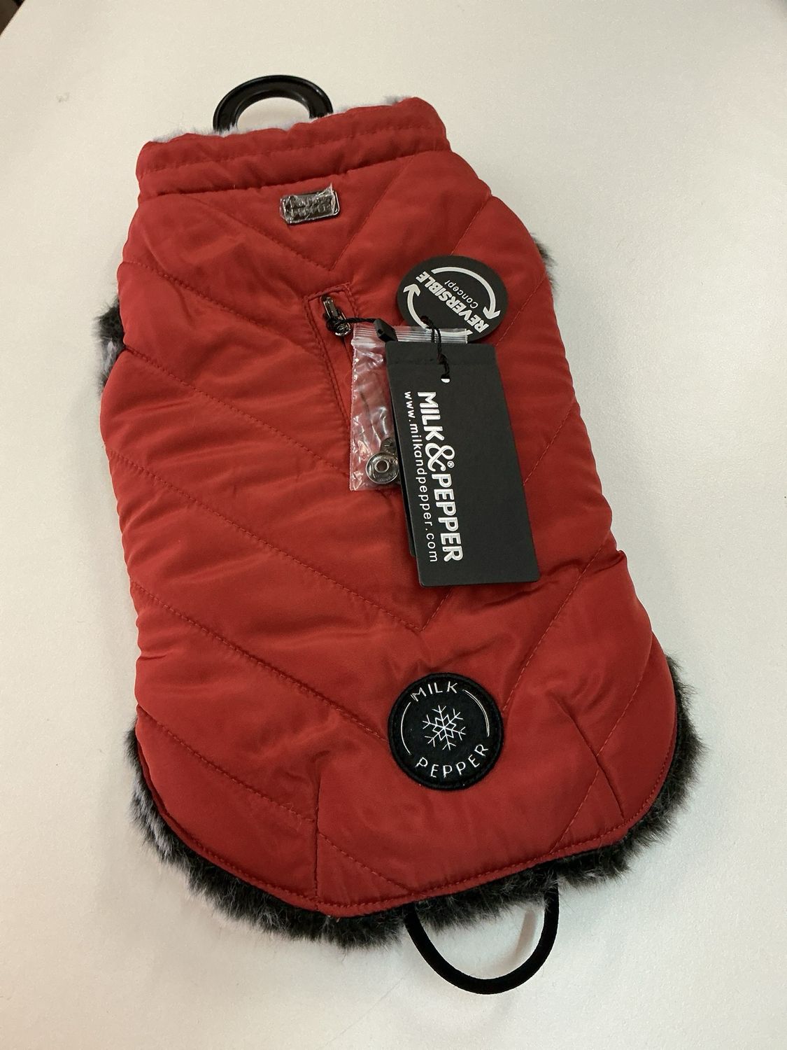Winterjas omkeerbaar maat 26  Milk &amp; pepper