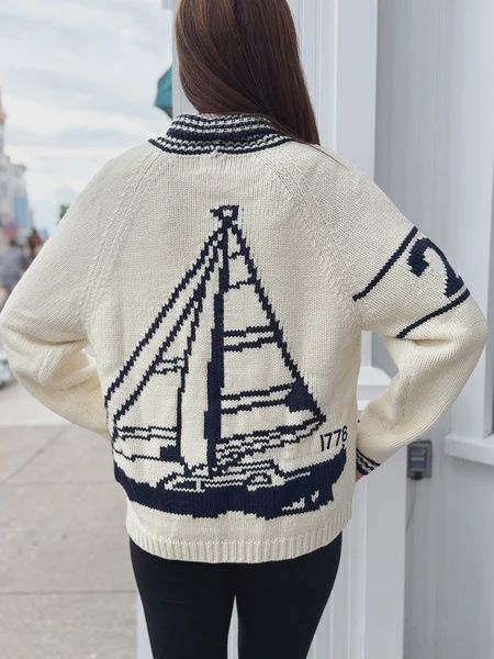 Sailboat Sketch Cardigan