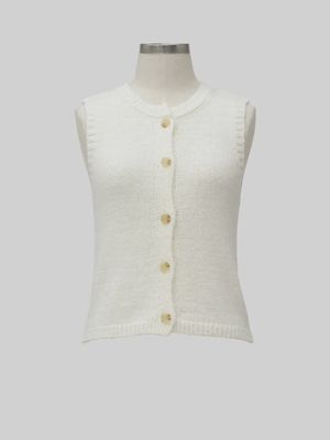 Ivory Knit Sweater Vest