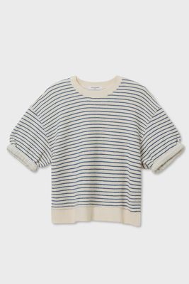 Rebecca Short Sleeve Sweatshirt in Blue Stripe