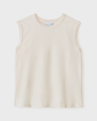 Logan Crew Neck Tank in Ecru