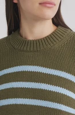 Alise Sweater in Olive Sky Stripe