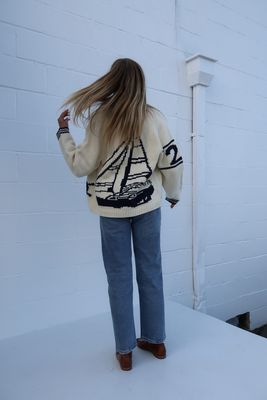 Sailboat Sketch Cardigan