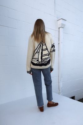 Sailboat Sketch Cardigan