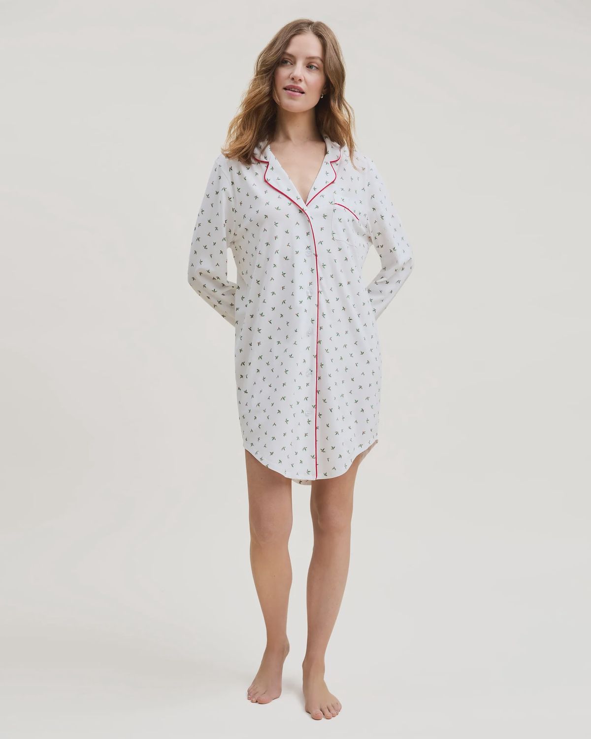Pima Nightshirt in Mistletoe