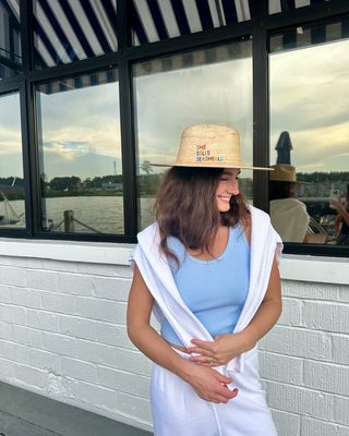 Blondie Rib Tank in Light Blue
