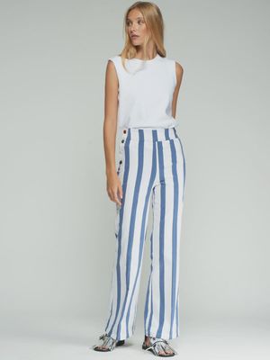 Striped Trouser in Blue