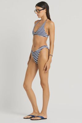 Astrid Crop in Navy/White