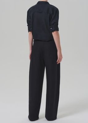 Brynn Drawstring Trouser in True Navy