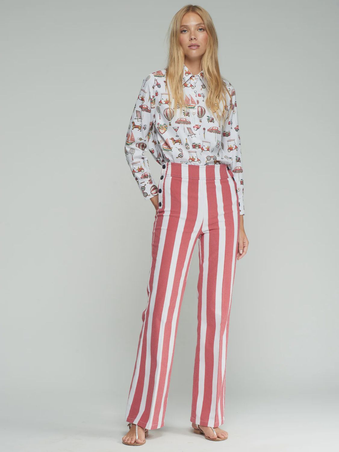 Red Striped Trouser