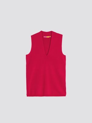 V-neck Top in Red