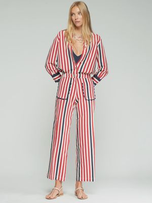 Ricrac Striped Pant in Navy &amp; Red