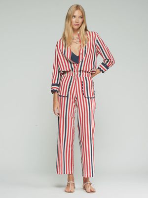 Ricrac Striped Pant in Navy &amp; Red