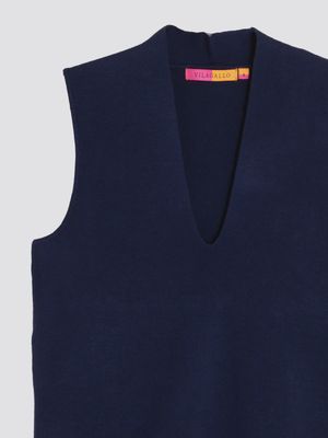 V-neck Top in Navy