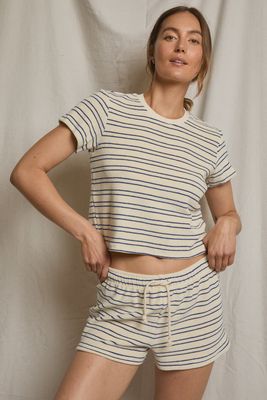 Eve Stripe Terry Crew Neck Tee