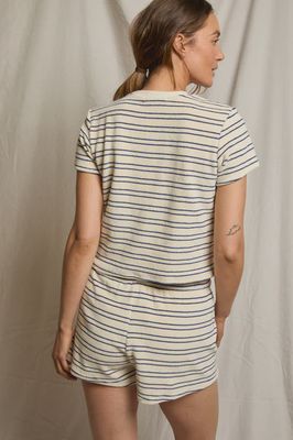 Eve Stripe Terry Crew Neck Tee