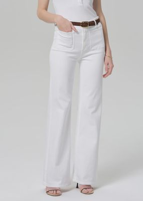 Kimberly Pocket Flare in Soft White