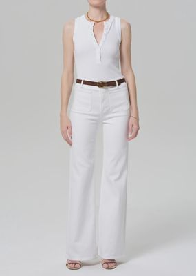Kimberly Pocket Flare in Soft White