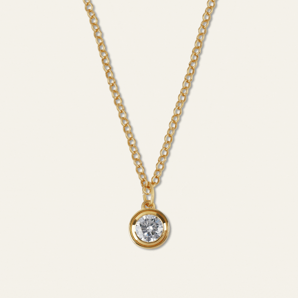 Bezel Necklace in Blue