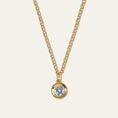 Bezel Necklace in Blue